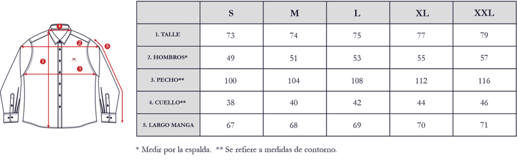 Guía de Tallas para Camisas de Hombre - diegoalferez.es