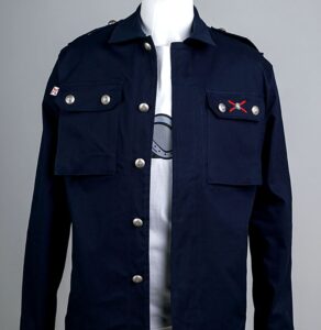 Sahariana Estilo Militar Azul Marino