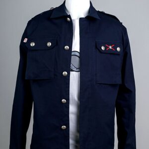 Sahariana Estilo Militar Azul Marino